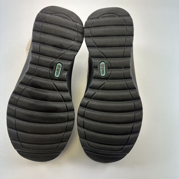 Bzees Generation Bootie Tan Faux Suede Ankle Boot Zip Washable Round Toe Women 8 - Picture 8 of 12